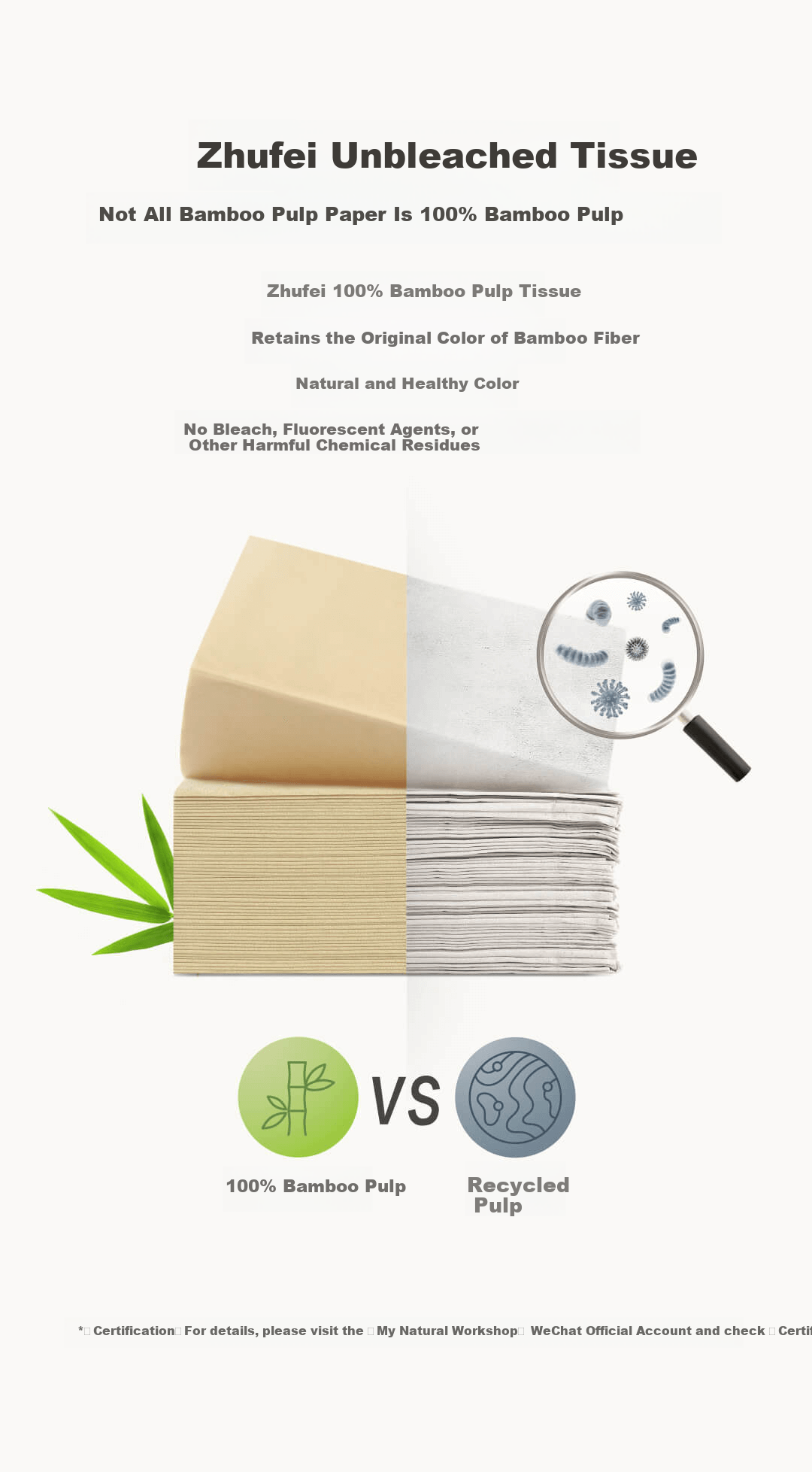 Zofee Hanging Kitchen Paper Towels Bamboo Pulp 2-Ply 180 Sheets 4 Packs Boxed 8