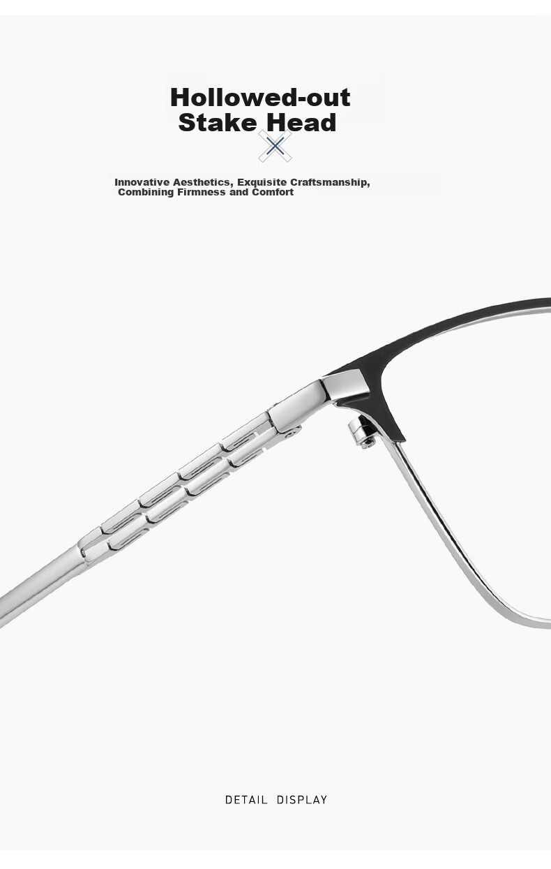 CAPONI German Imported Multifocal Anti-Blue Light Reading Glasses Unisex Genuine Ultra-Light Semi-Rimless Auto-Focus HD Eyewear 8