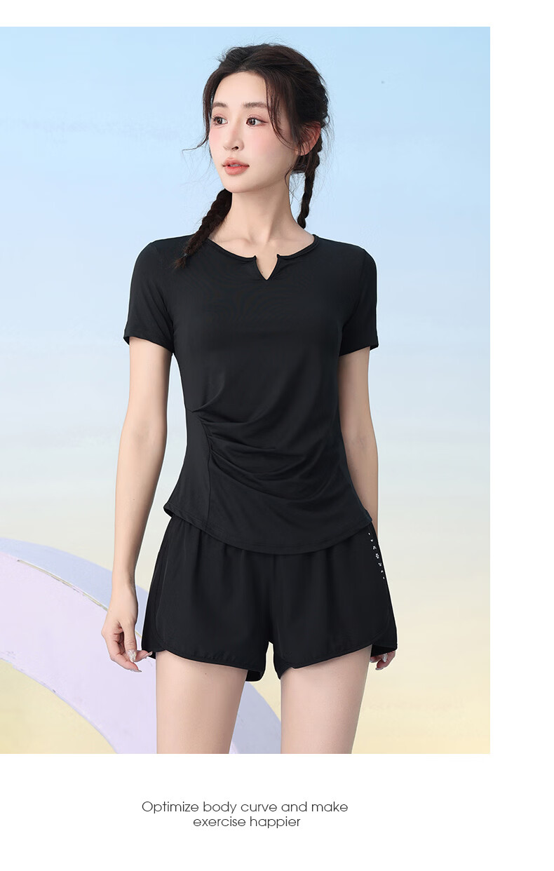 Baisirong Women's Outdoor Cycling Jersey Professional Running Sports Set Four-Season Lightweight Breathable Quick-Dry Fitness Training Yoga Wear 17