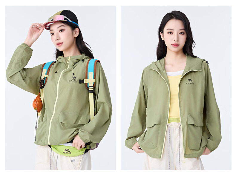 CAMEL Outdoor Sun Protection Jacket 26 Spring Summer New Unisex Water-Repellent Loose Thin Breathable Sunproof Coat 9002 18