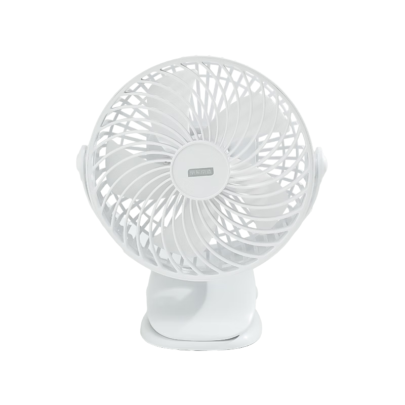 JD Jingzao 6-Inch Desktop Fan Large Airflow USB Small Quiet Portable Fan Clip-on for Student Dormitory Outdoor Baby Stroller Home Bedroom Office White