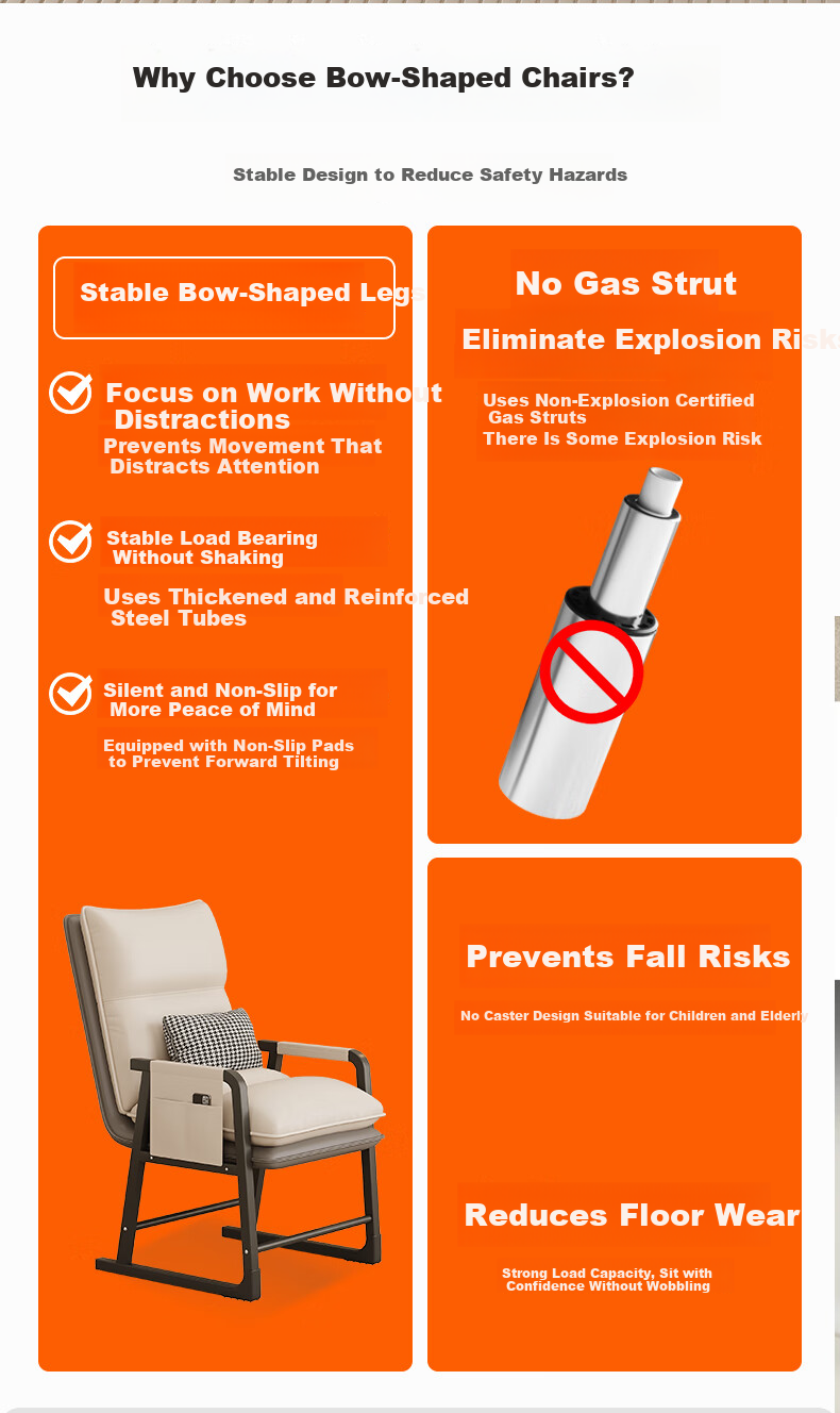 Chibilun Computer Chair Reclining Office Chair Home Lazy Sofa Dormitory Backrest Study Chair Gaming Chair 16