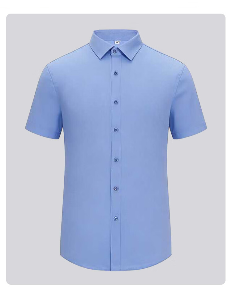 Hodo Men's Short Sleeve Business Dress Shirt White Workwear Summer Lightweight Breathable Shirt M 11