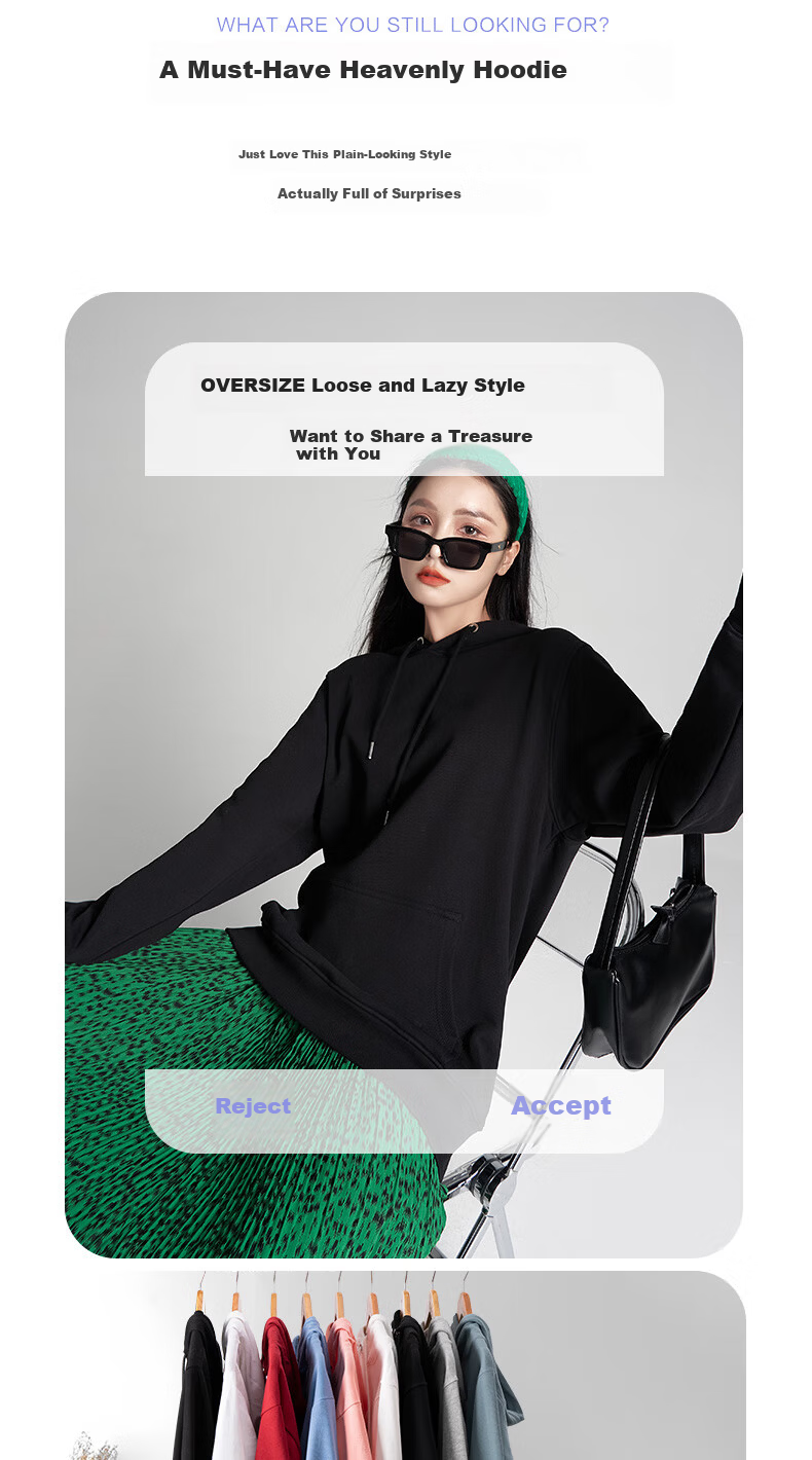 Langsha Women's Hooded Sweatshirt Spring Autumn Thick Casual Versatile Sports Loose Fit Long Sleeve Couple Jacket 3