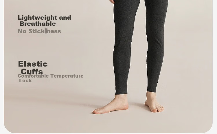LangSha Men's Thermal Underwear Thin Round Neck Wool Silk Reversible Double-Sided Fleece Autumn Shirt and Pants Set 11