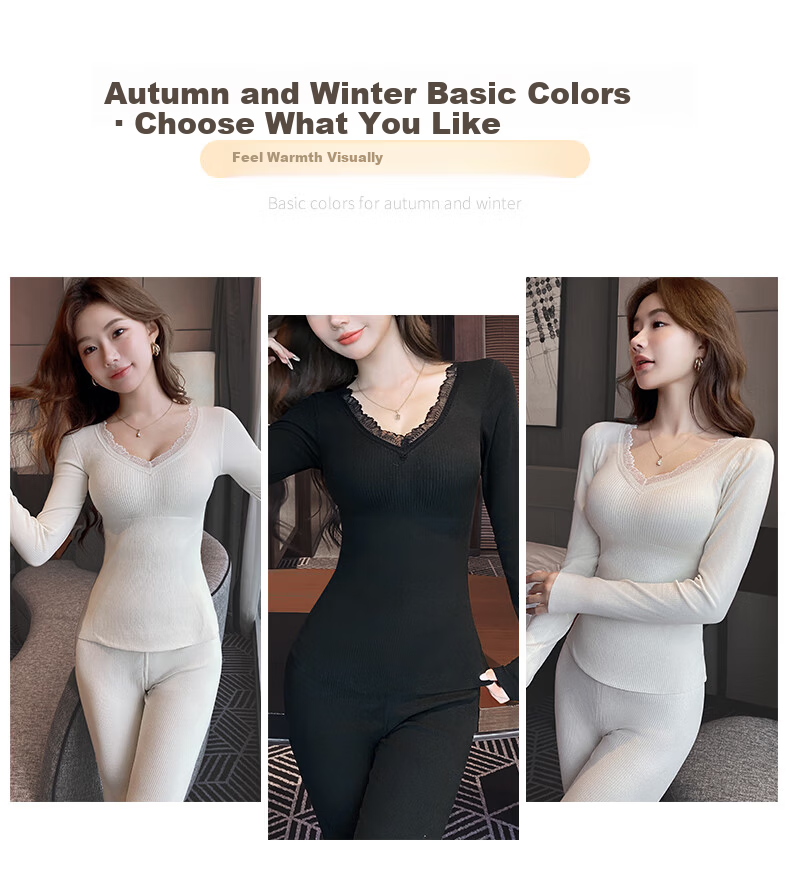 DUOQINGMAO Thermal Underwear 2025 Autumn Winter New Silk Cashmere 10A Antibacterial Slim Fit Waist Enhancing Champagne 2XL 39