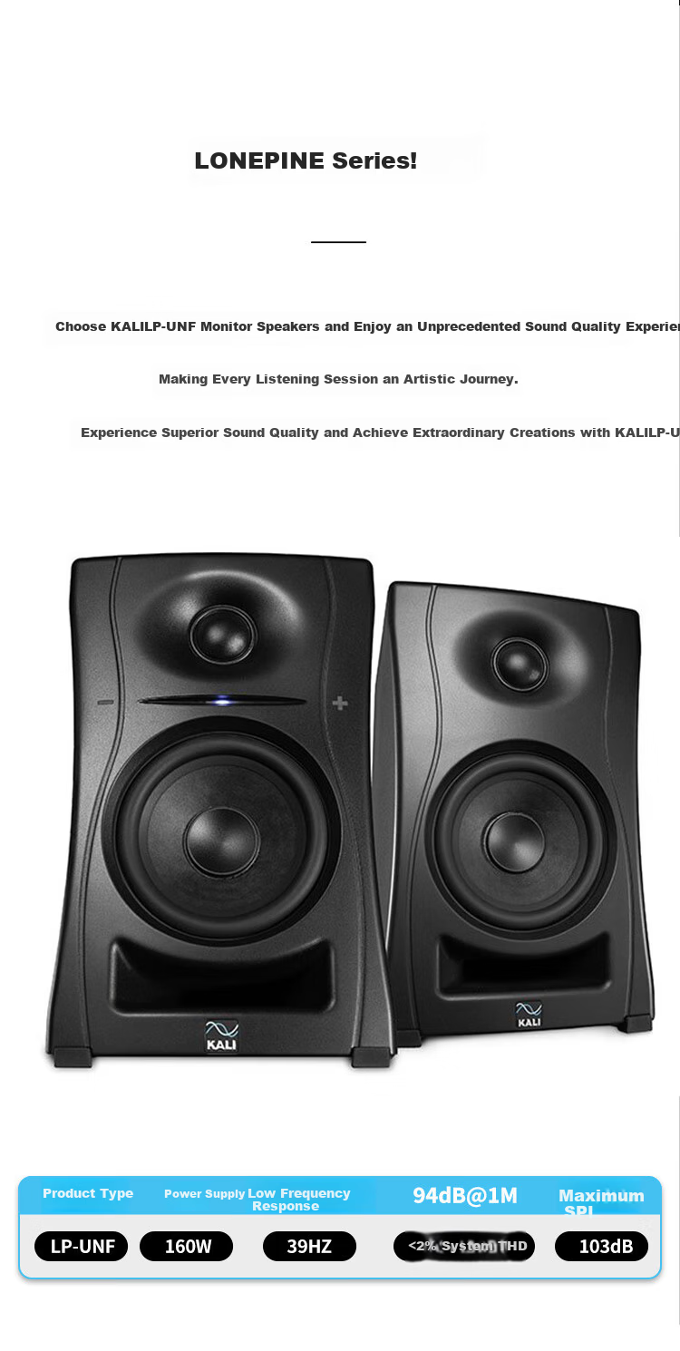 KALI LP-UNF 4.5-inch Active Bluetooth Speaker Professional Monitor Speaker Ultra Nearfield Desktop Speaker White Home Speaker 10