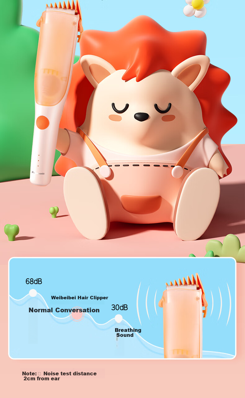Panasonic Baby Hair Clipper Electric Trimmer Children's Hair Cutter Home Quiet Scalp-Friendly Automatic Hair Suction Washable ER-PGF21-D 4