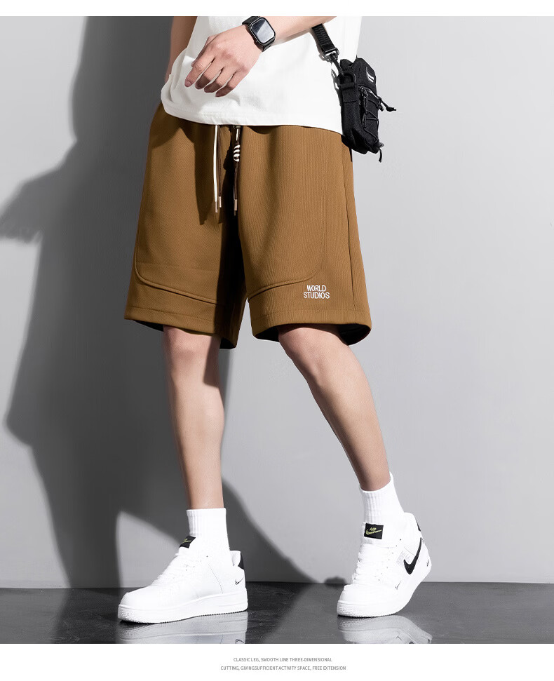 Jeanswest Men's Outdoor Sports Shorts Summer Casual Five-Point Loose Straight-Leg Plus Size Pants Father's Day Gift 14