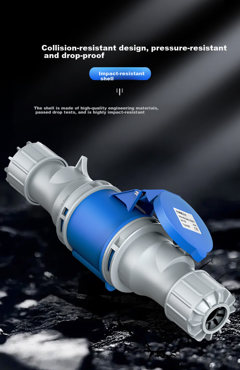 Shendunweishi (SDWS) Industrial Plug Connector 16A Three-Phase 3-Core IP44 Waterproof Aviation Socket Coupler Male SPC4316 for Data Center PDU Power Cable 6