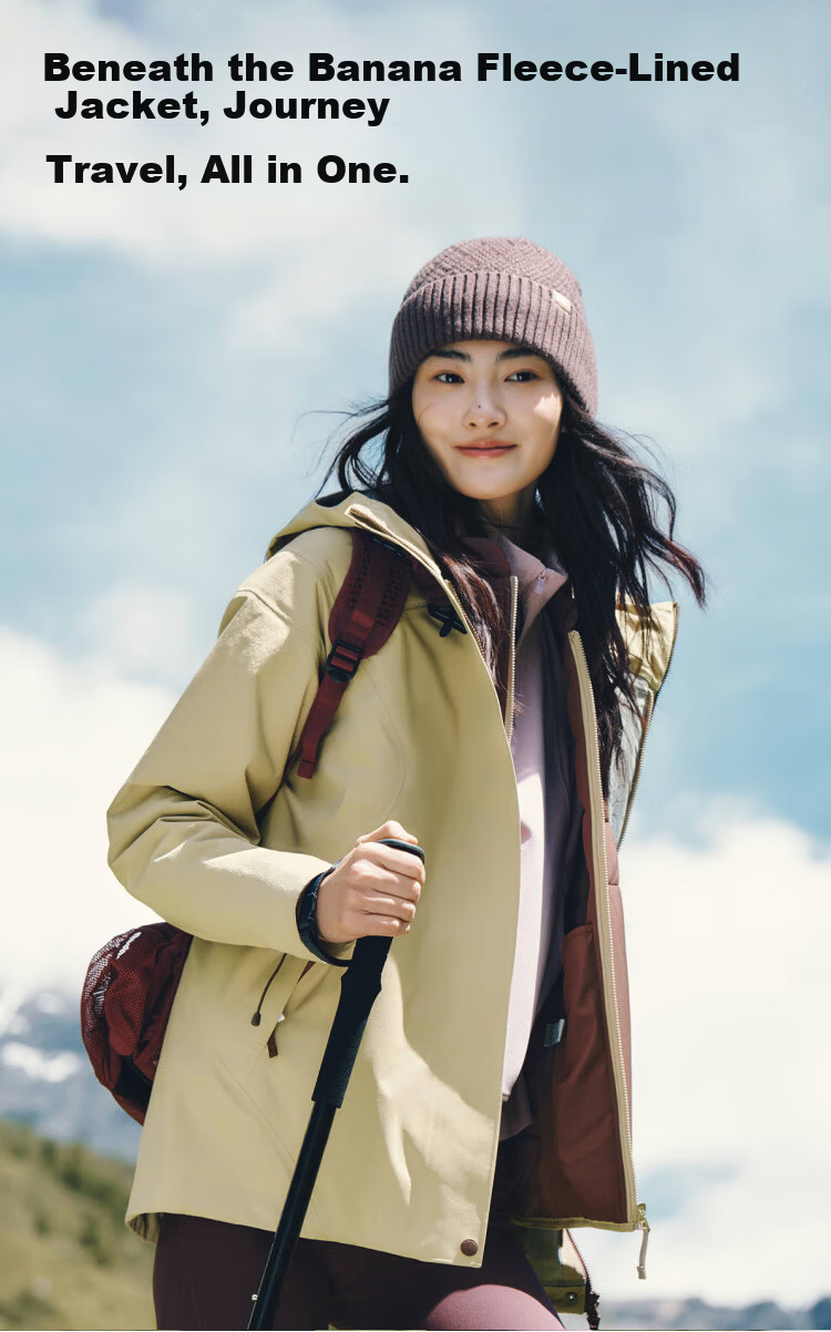 Beneunder Women's 3-in-1 Mountaineering Fleece Jacket Outdoor High Warmth LS101 Dusk Black M 1
