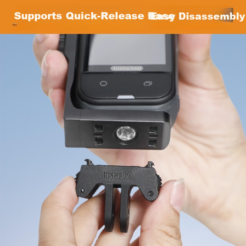 Qiye Aluminum Alloy Horizontal and Vertical Mount Bracket Compatible with Insta360 X5 Panorama Camera X4 Accessories Magnetic Mount X3 Adapter 6