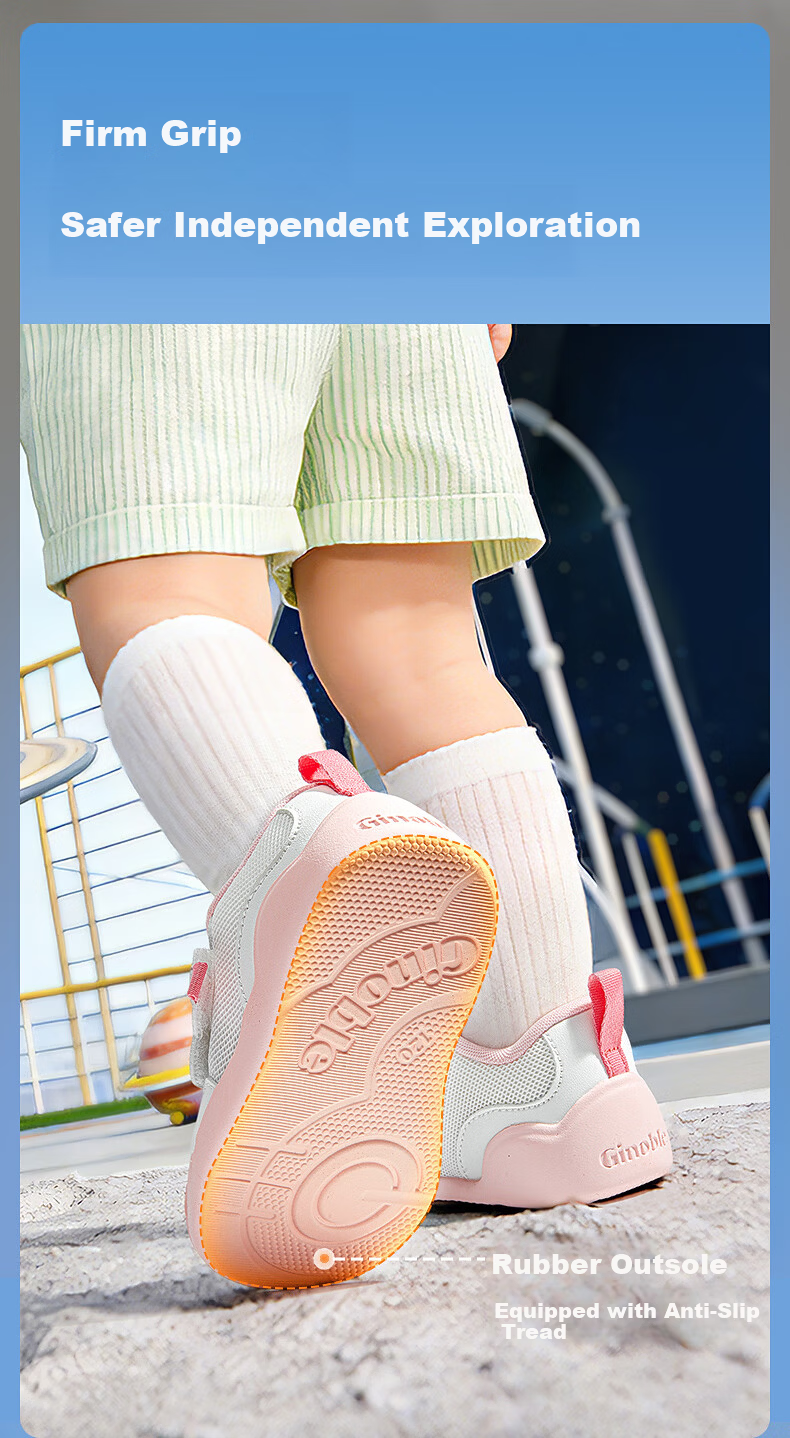 Ginoble Breathable Mesh Shoes Toddler Walking Shoes 2026 Summer Edition 0-1 Year Old Unisex Baby Walking Shoes GB2572 Beige 7