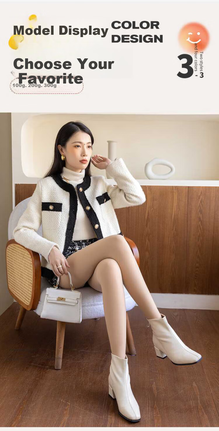Zaisuo 300g Light Leg Magic Base Pants Tights for Women Autumn Winter Thickened Fleece High Waist Slimming Footed Glossy Socks 12