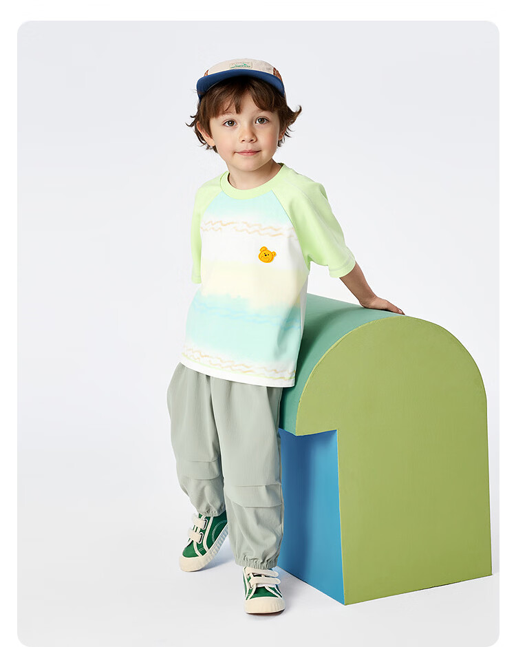 Balabala【balaOne】Kids Short Sleeve Set Boys and Girls 2-Piece Summer 2026 Quick-Dry Sun Protection 17