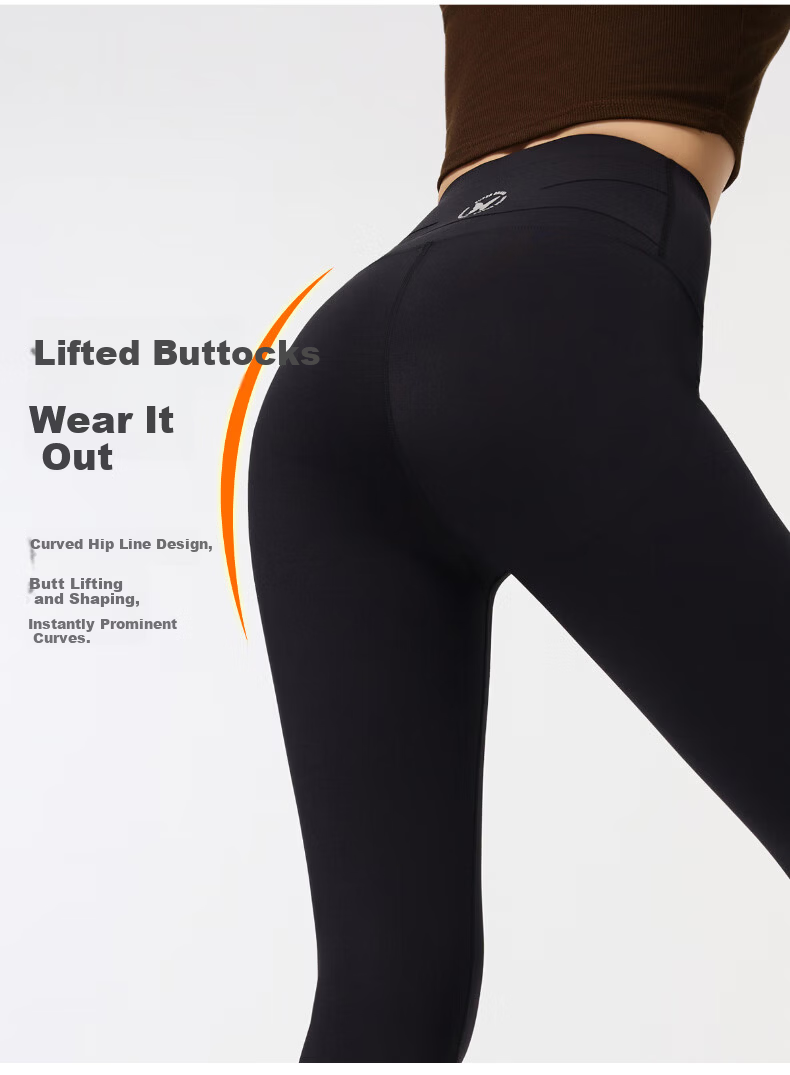 LangSha Women's Sharkskin Lycra 7A Antibacterial Fleece-Lined Thickened Winter New Seamless Yoga Thermal Leggings Carbon Gray 13
