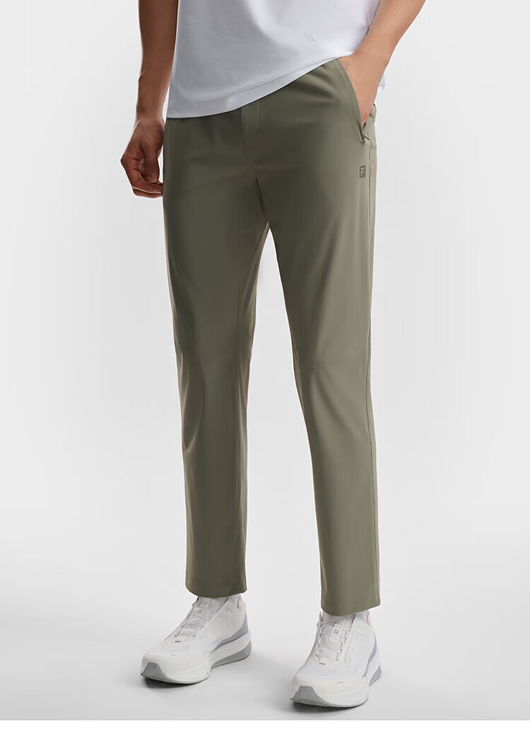 FILA Official Men's Knitted Long Pants 2026 Summer Cooling Sun Protection Fitness Straight-Leg Sports Pants 33