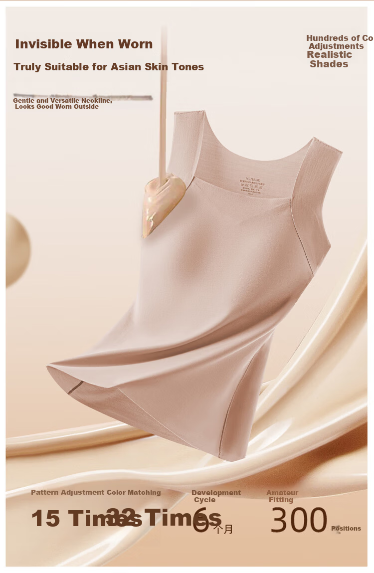 GUJIN Lightweight Warm Vest Women's Thermal Autumn Winter Bra-Free Innerwear Base Layer Camisole Skin-Friendly M 1