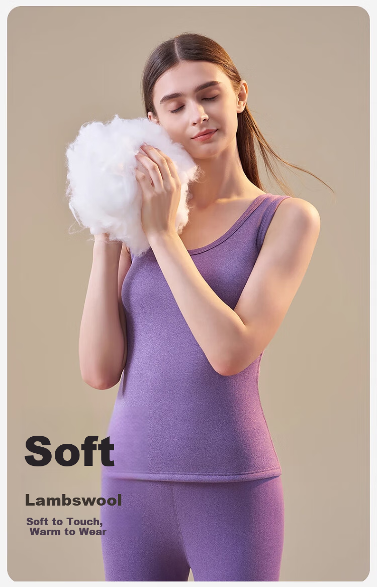 Zaisuo Lamb Fleece Warm Vest Women Autumn Winter Seamless Fleece Thickened Thermal Base Layer Innerwear 12