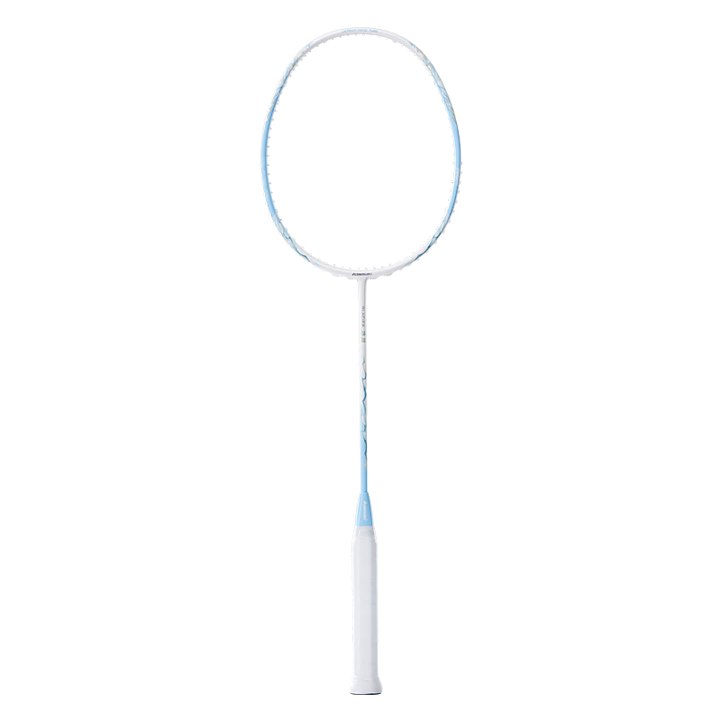 KAWASAKI Full Carbon Ultra-Lightweight Offensive Badminton Racket Glacier Blue with 24lbs String Tension