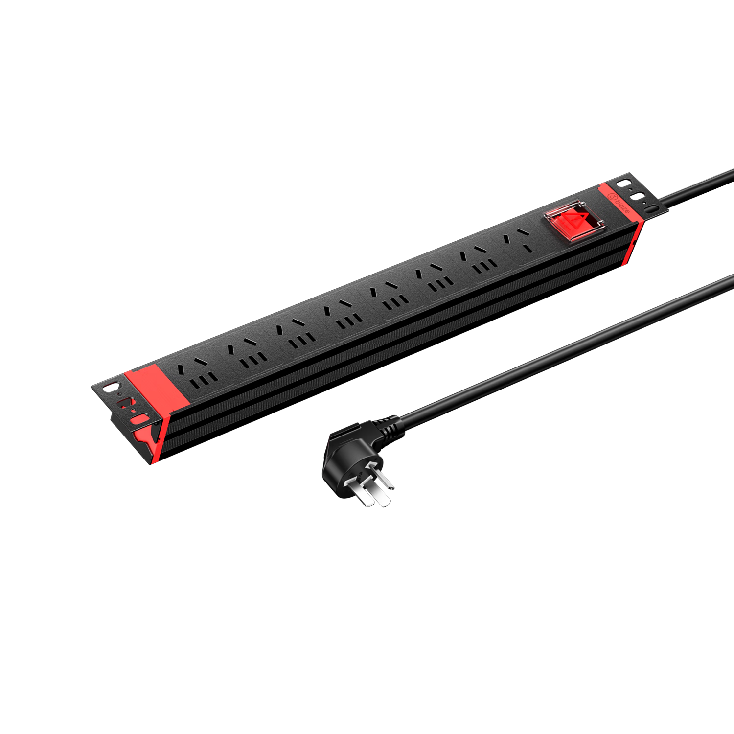 BIAZE 16A High Power PDU Desktop Gaming Cabinet Power Strip/Extension Board/Industrial Server Room Multi-Functional 8-Outlet Master Control 1.8m