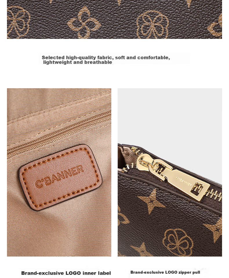 C.BANNER Women's Tote Bag Large Capacity Crossbody Shoulder Bag Mother-Child Bag Birthday Gift Premium Feel for Girlfriend Wife 4