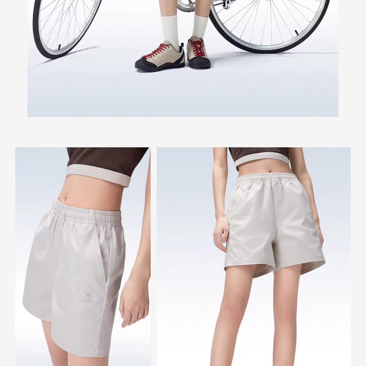 CAMEL Outdoor Quick-Dry Shorts Men 26 Spring Summer Breathable Sweat-Absorbing Refreshing Sports Shorts Hiking Sun-Protective Mountaineering Pants Women 18