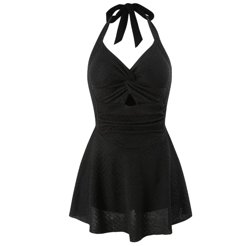 Agliondy Plus Size Women's One-Piece Swimsuit Waist-Slimming Flattering Fit for Curvy Women Vacation Beach Classic Black 3XL