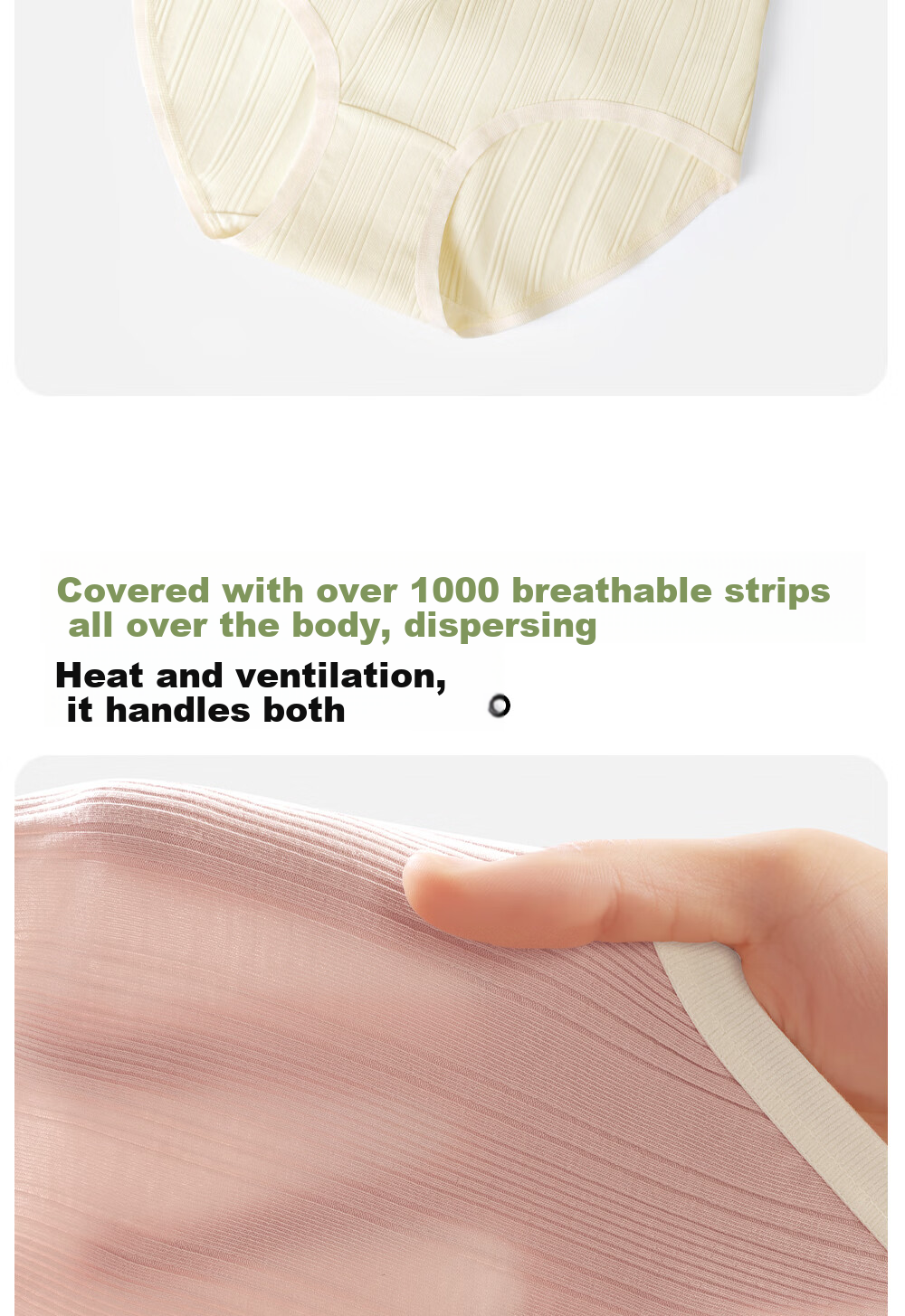 Emo Women's Antibacterial Underwear 2025 New Mid-Waist Seamless Plus Size Bikini Panties Champagne White + Pink + Light Coffee XL 10