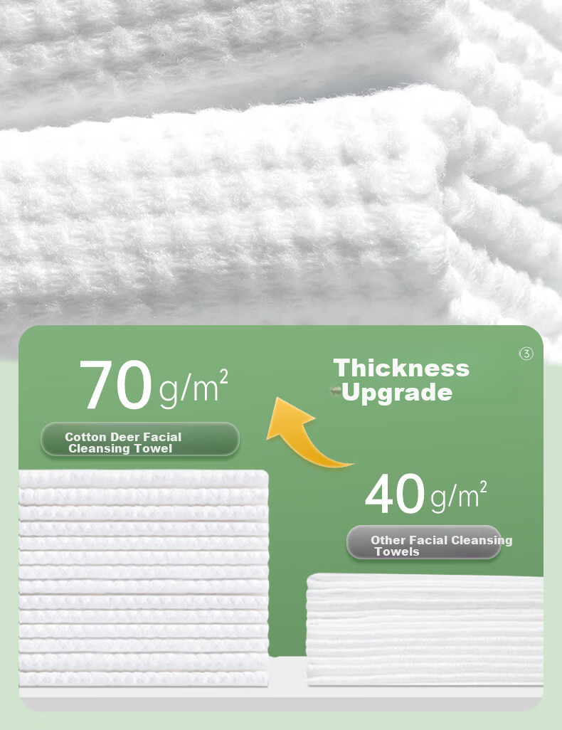 Cotton Deer Hanging Facial Towel Pure Cotton Xinjiang Cotton Soft Towel Disposable Facial Towel Dual-use Thickened 306 Sheets 4 Packs 13