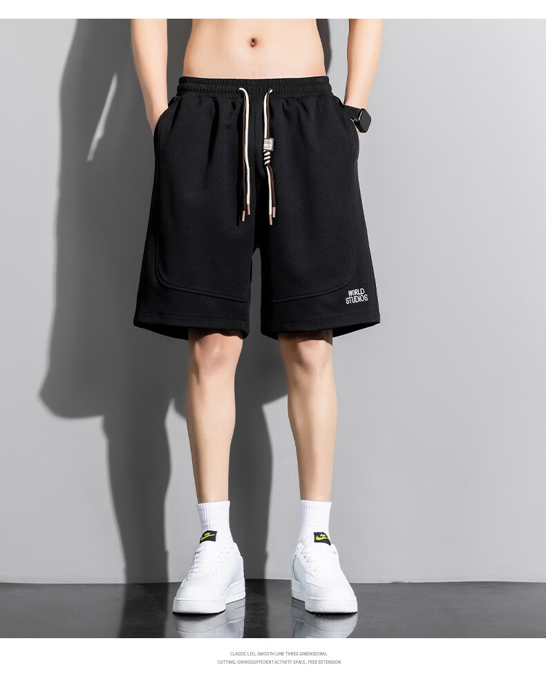 Jeanswest Men's Outdoor Sports Shorts Summer Casual Five-Point Loose Straight-Leg Plus Size Pants Father's Day Gift 17