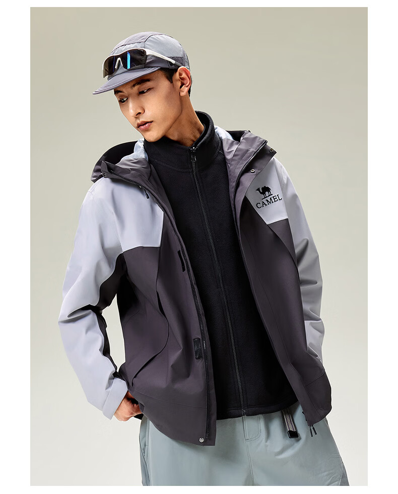 Camel Jiao Long Unisex Trendy Outdoor Waterproof Mountaineering Jacket Spring Autumn M34CAFO730C 38