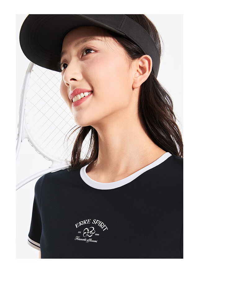 Erke Women's Crew Neck Short Sleeve Knit Shirt Summer Ice Cool Soft Skin-Friendly Sports T-Shirt Casual Base Layer Top 14