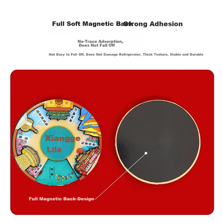 Yi Ju Changning Rotatable City Creative Refrigerator Magnet Travel Souvenir Xi'an China Landmark Spin Wheel Xi'an 5