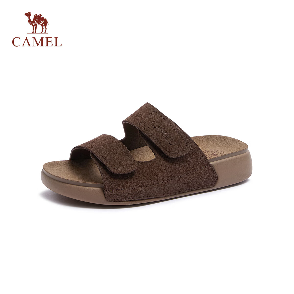 CAMEL Outdoor Soft Loafers 2.0 Thick Sole Velcro Birkenstock Sandals L26M504019 Brown (Suede) Size 36