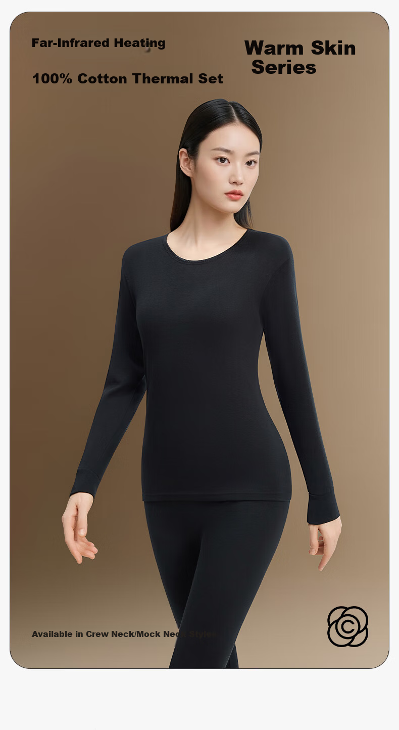Herbal Original Thermal Underwear for Men and Women Autumn Cotton 100% Pure Cotton 10A Antibacterial New Far-Infrared Heating Base Layer Set 1