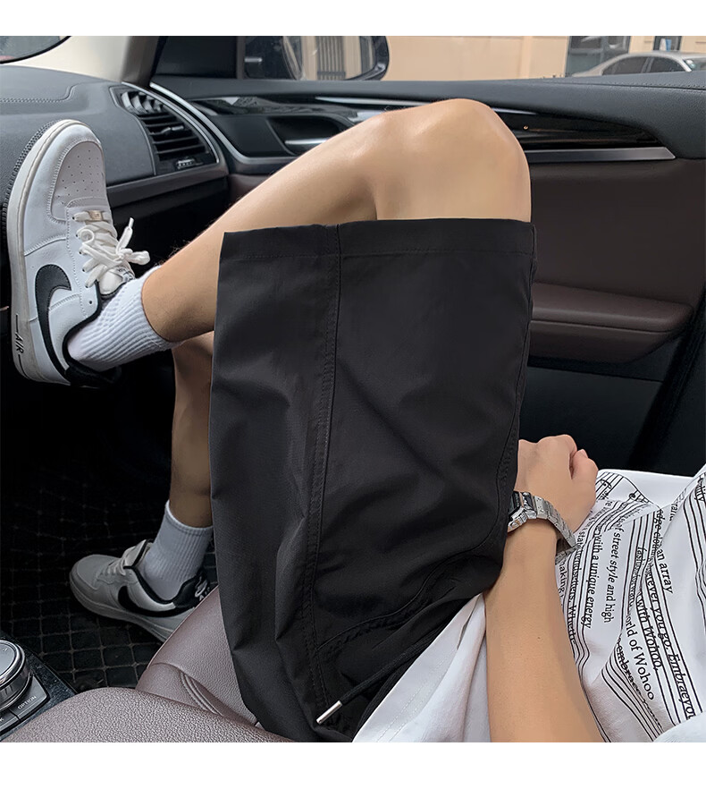 CLOR American Quick-Dry Angled Cut Shorts Men Summer Thin Casual Loose Trendy Brand Five-Point Pants DK02 Navy Blue 2XL 13