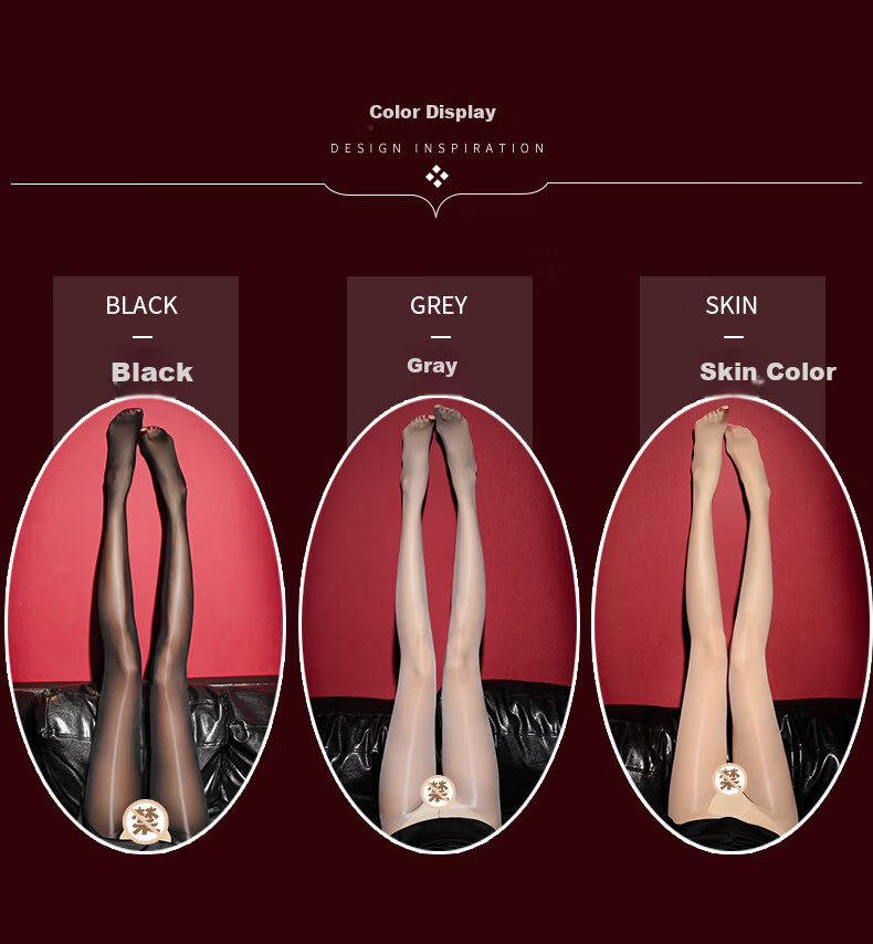 Zhenmei Women's Sheer Shiny 1D Black Silk Smooth Horse Oil Base Tights 3-Pack Black 3 Pieces 7145 6