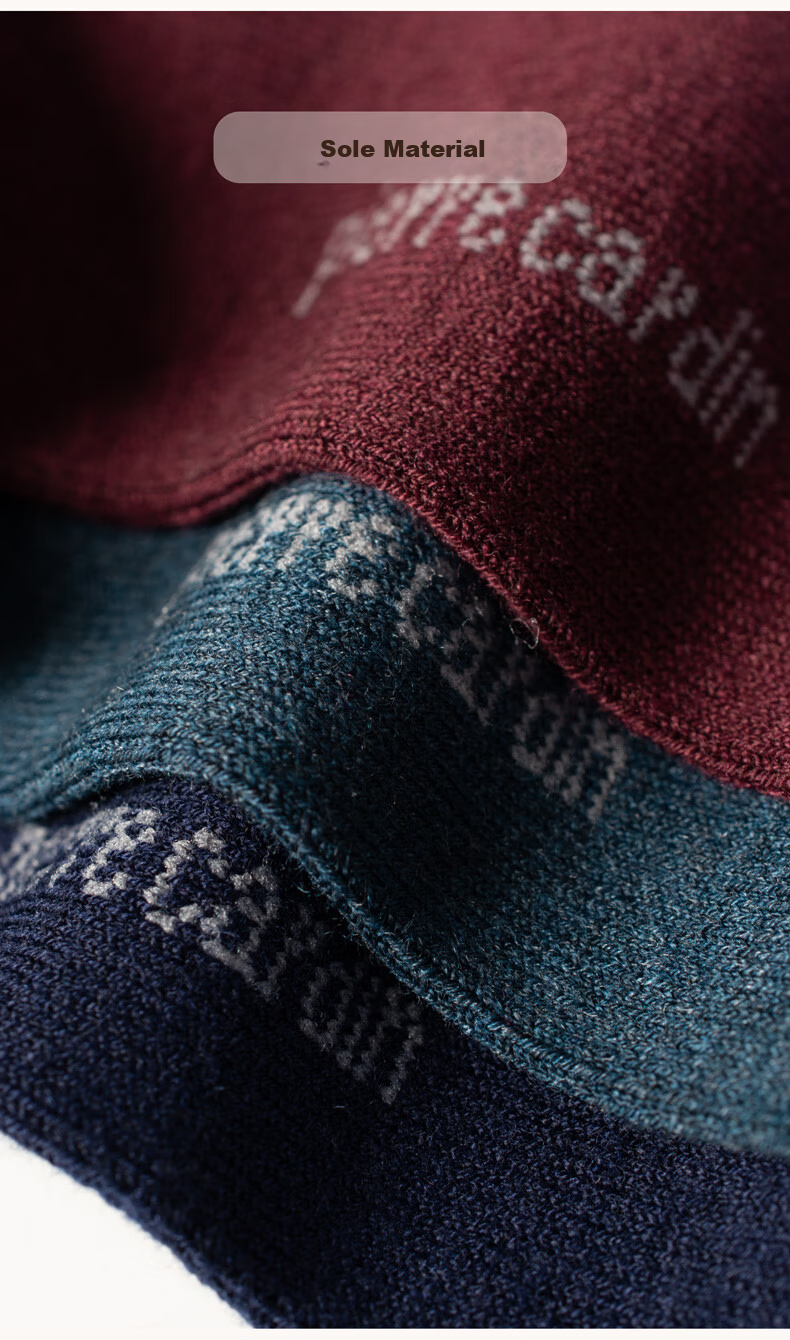 Pierre Cardin 10A Antibacterial Wool Socks for Men Autumn Winter Mid-Calf Sheep Wool Warm Thickened Business Long Socks Gift Box 2