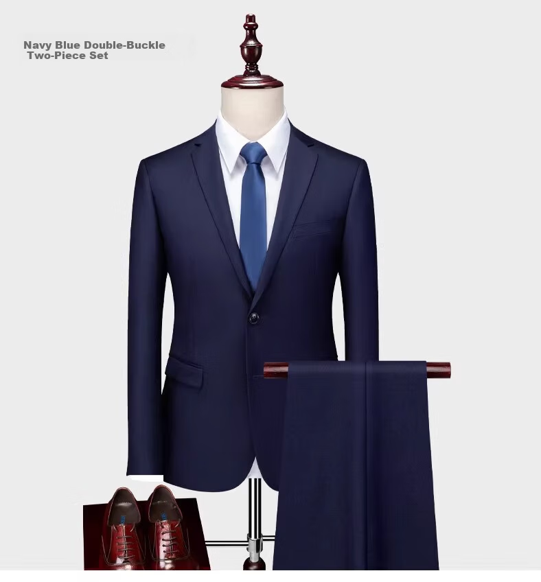 ROMON Men's Slim Fit Business Suit Groom Wedding Tuxedo Black 2XL 17