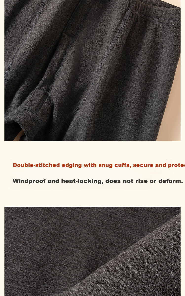 MiiOW Mulberry Silk Velvet Women's Thermal Underwear Men's Fleece Thickened Warm Pants Men's Autumn Clothing Set 12