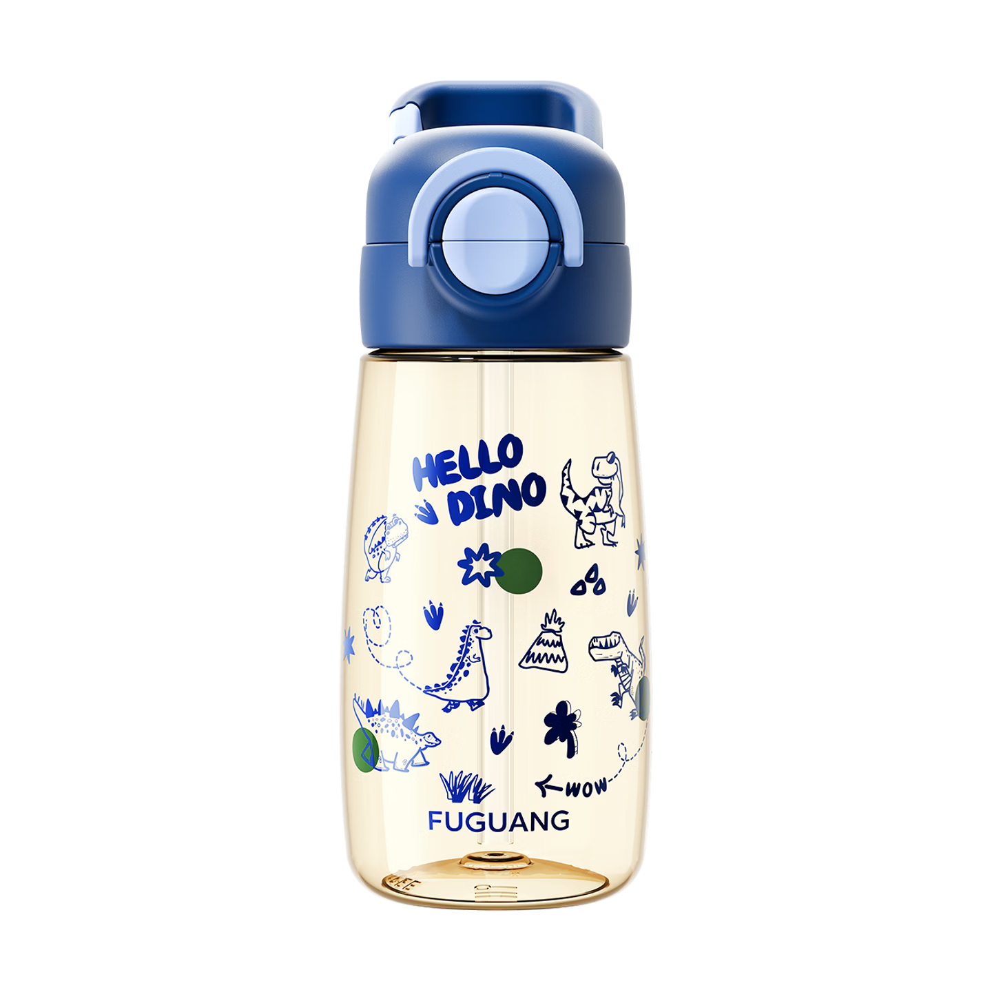 FGA Fugang PPSU Children's Water Bottle Baby-Grade Material Dual Drinking Student Portable Handle 540ml Blue