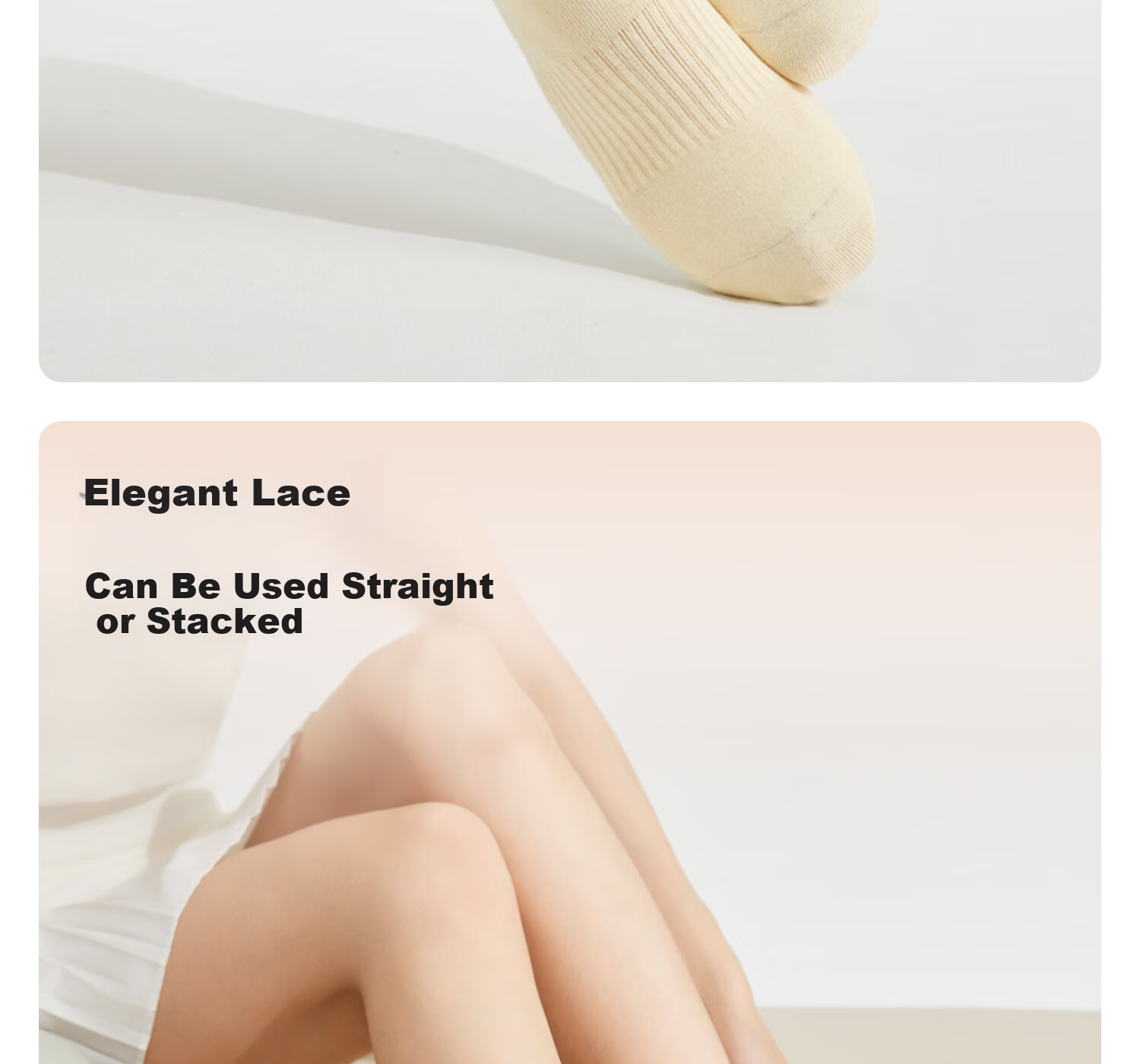 Yottoy Non-Slip Yoga Socks Professional Women's Pilates Knee-High Training Socks Sports Anti-Slip Long Socks Light Cloud Gray 14