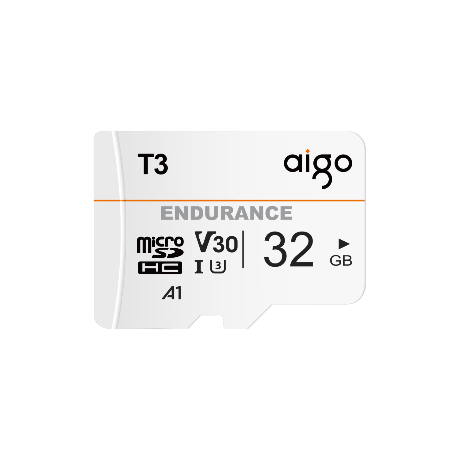 Aigo 32GB TF (MicroSD) Memory Card U3 A1 V30 4K Dash Cam & Surveillance High-Speed Storage Card 24-Hour Continuous Recording T3