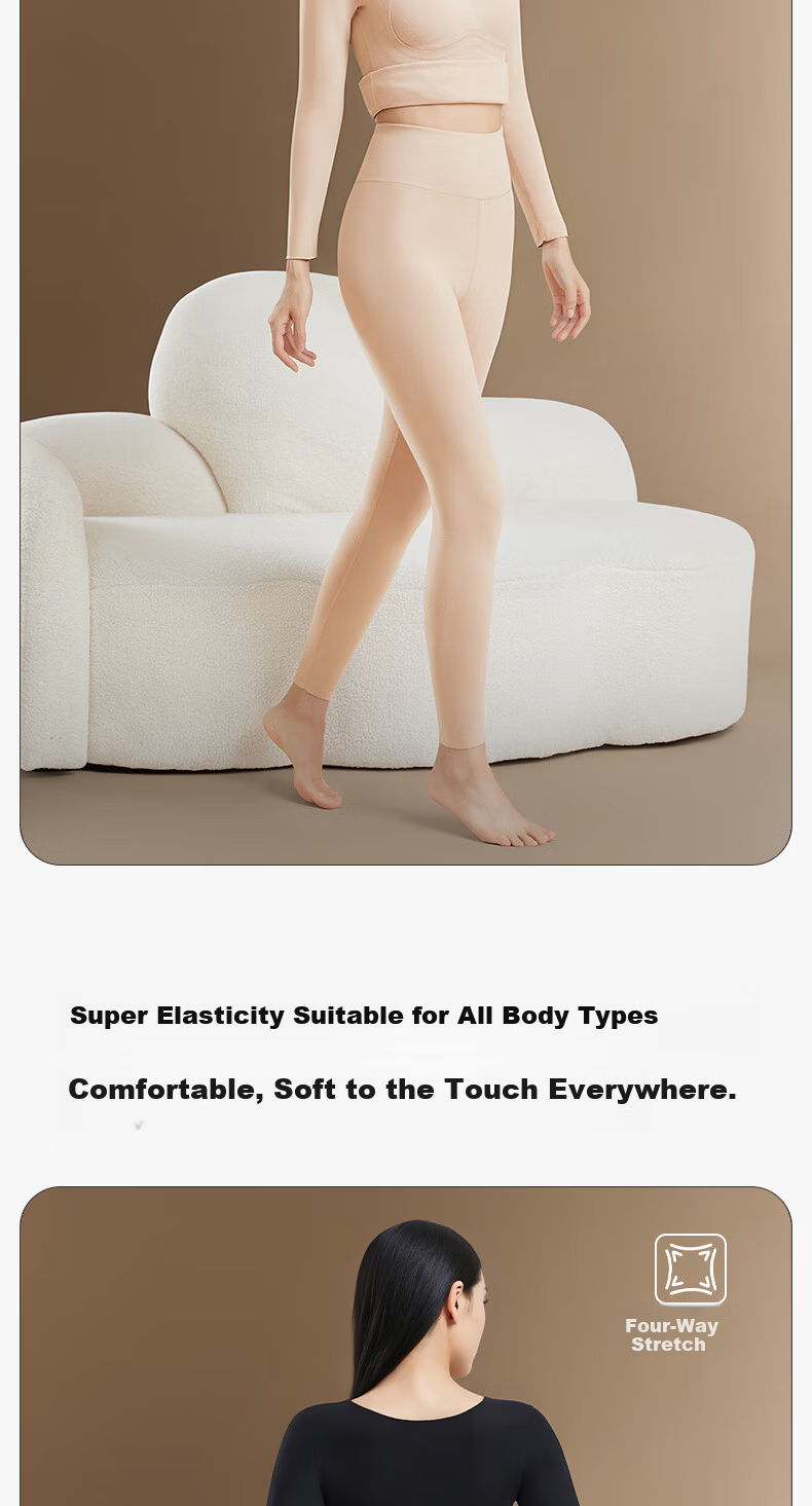 Herbal Original Thickened Thermal Pants Women's Autumn Base Layer Derong Heat-Generating Cashmere Protein Seamless High-Waist 10A Antibacterial Thread Pants 9