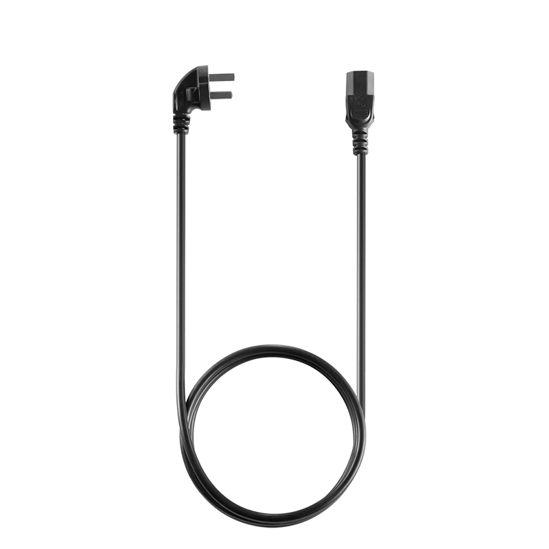 BULL Power Cord National Standard Three-Prong Y-Shaped Flat Plug for Computer Monitor Air Fryer Rice Cooker Blender Soy Milk Maker 1.5m Black GN-J4A