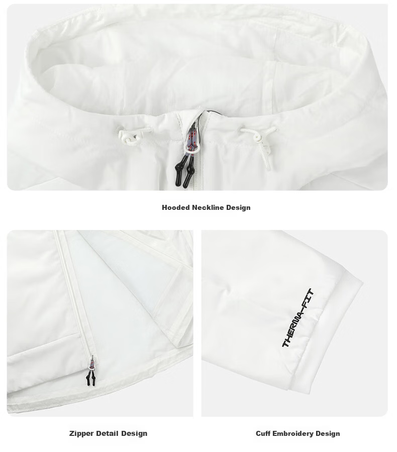 NIKE Men's Hooded Cotton Jacket Casual Sports Commuter Coat IQ3715-133 White XL 4