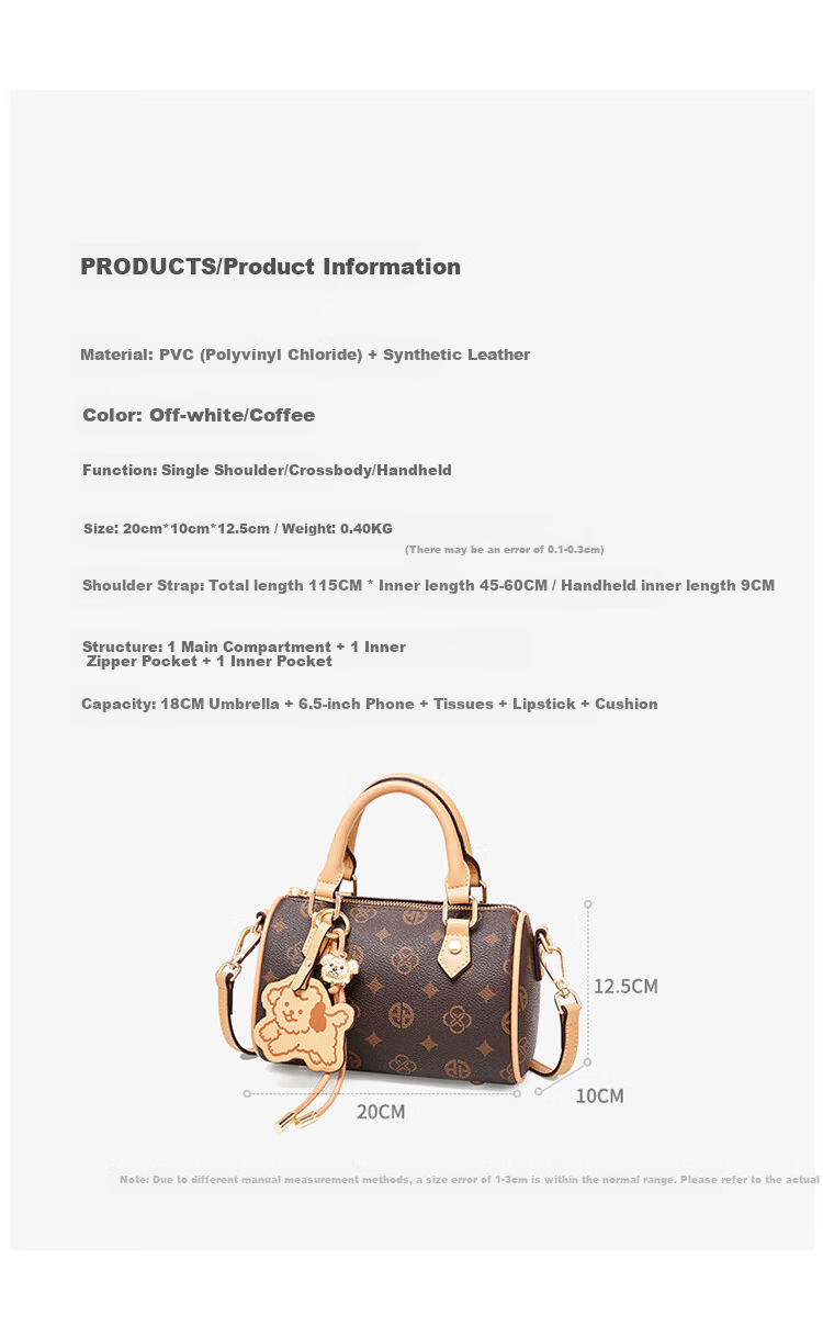 Aokang Women's Trendy Light Luxury Handbag Large Capacity Crossbody Shoulder Bag Birthday Gift for Girlfriend on Women's Day 7
