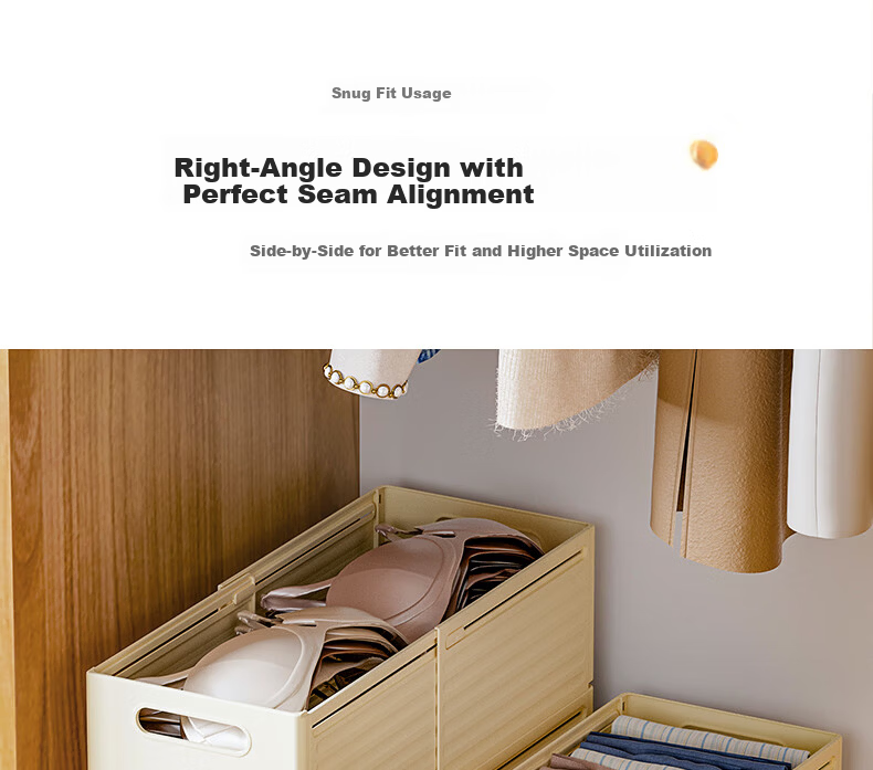 DOCOXO Retractable Storage Box Cabinet Drawer Desktop Snack Miscellaneous Kitchen Organizer Cream White Small Size 15