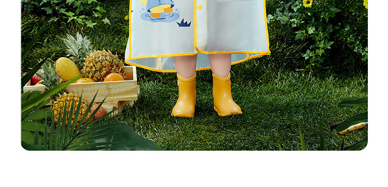 Betis Kids Raincoat Boys Girls Waterproof Rainwear Kindergarten Primary School Student Rain Poncho 35